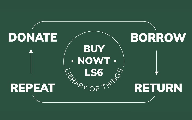 Donate, borrow, return, repeat — the Buy Nowt LS6 cycle