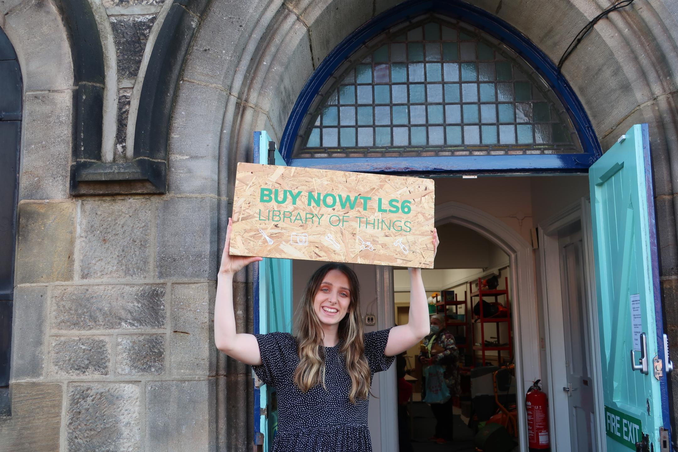 Outside the library on Chapel Street