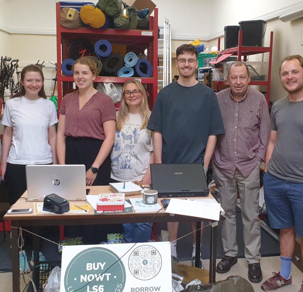 Members and volunteers at the library