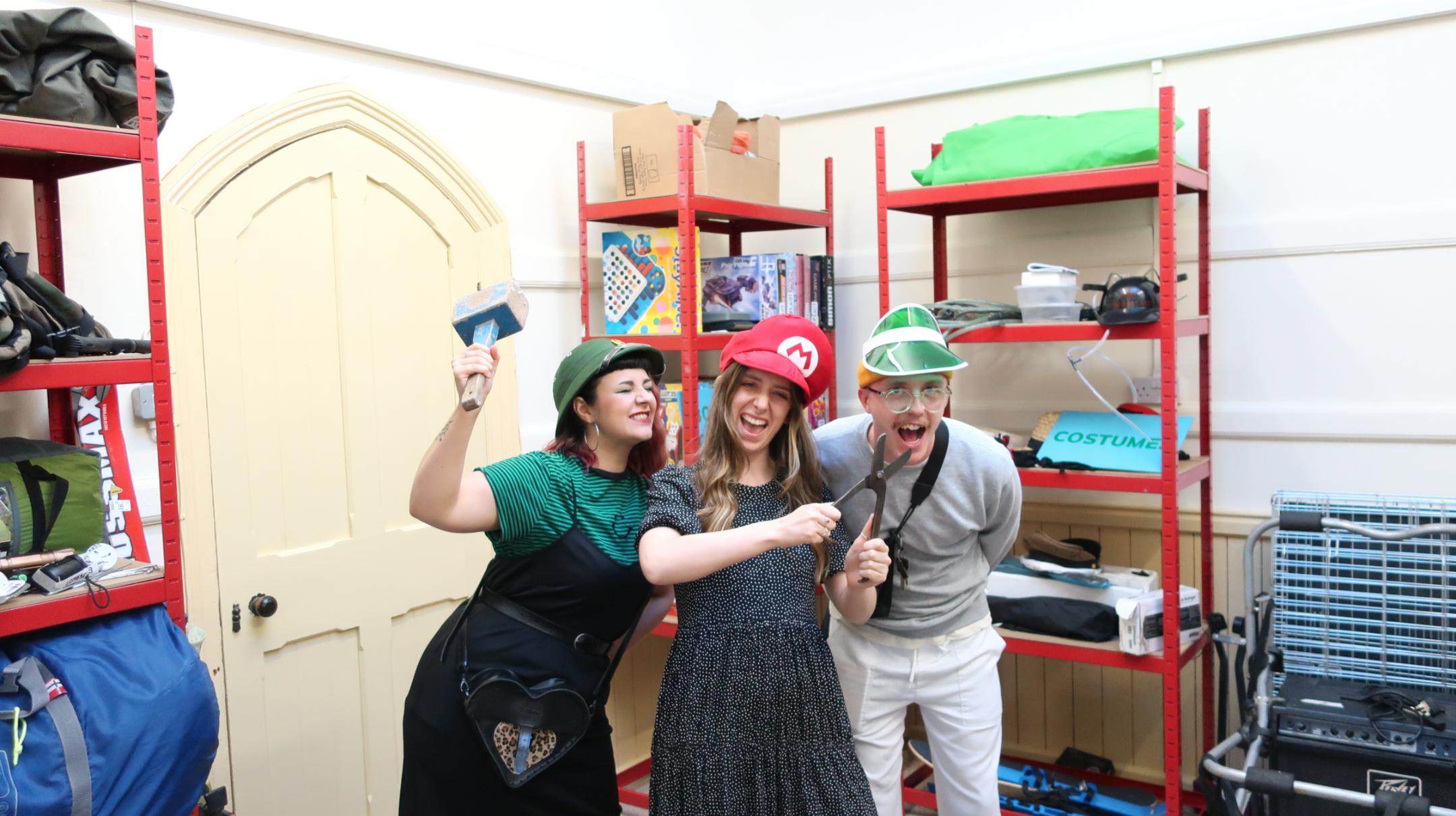 Volunteers at the library