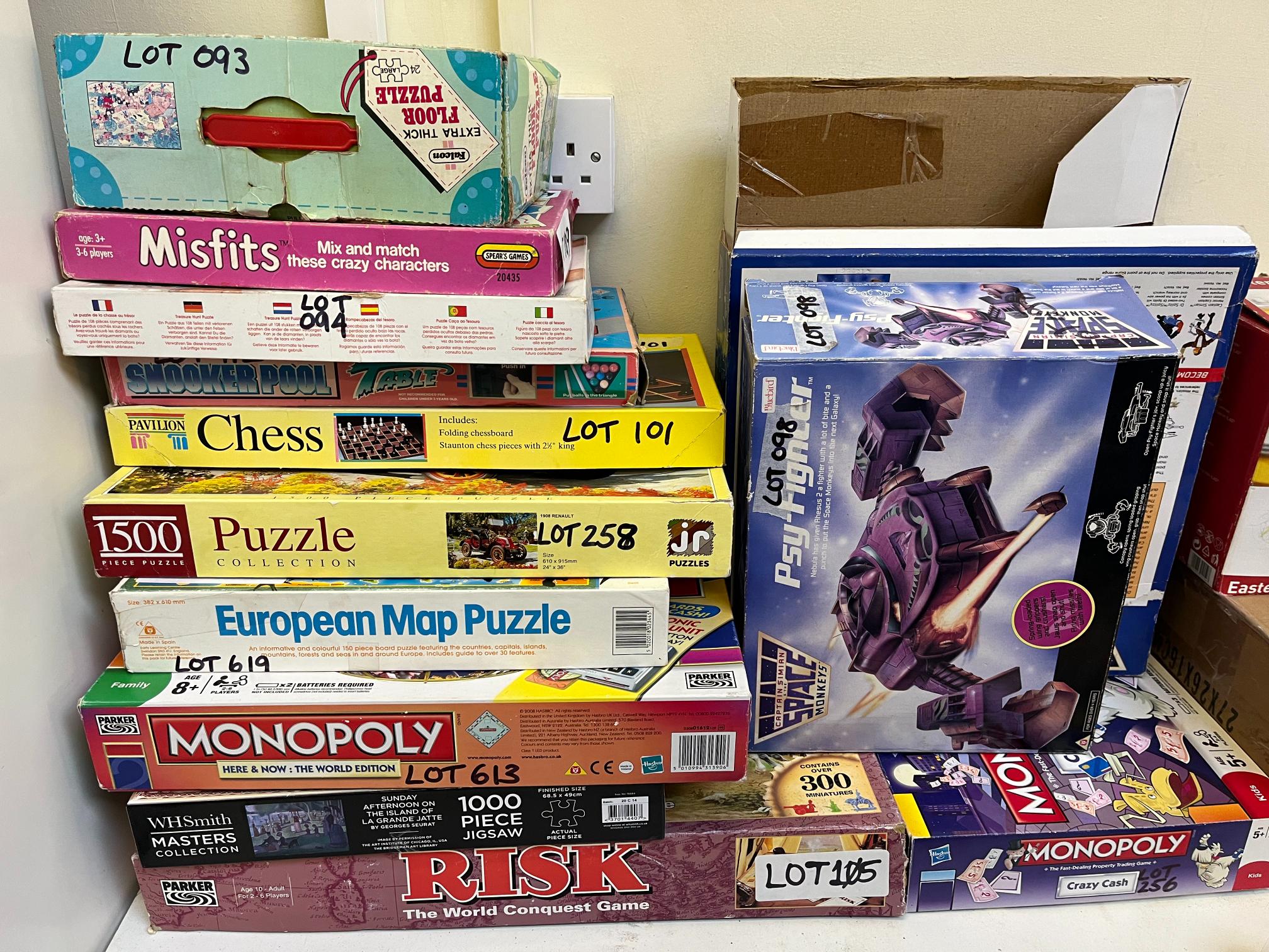 Board games available to borrow