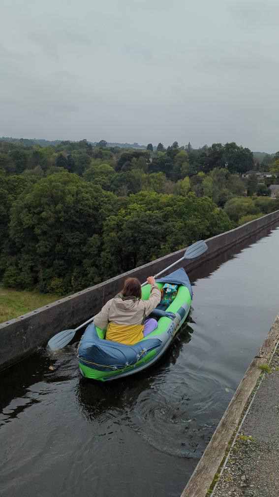 A kayak available to borrow